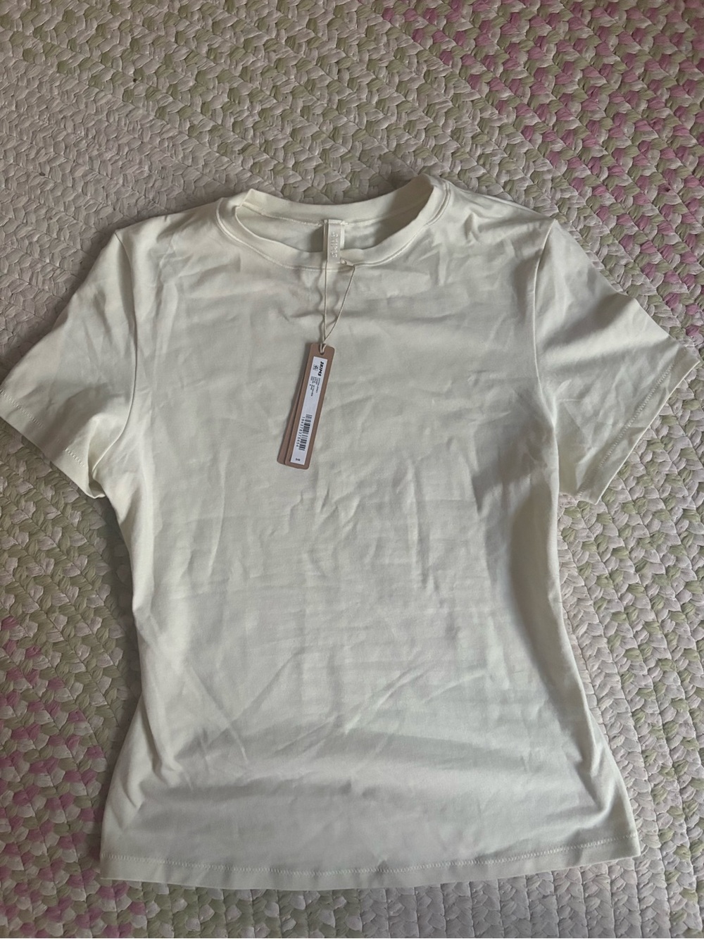 SKIMS Crewneck Short-Sleeve Tee in Bone